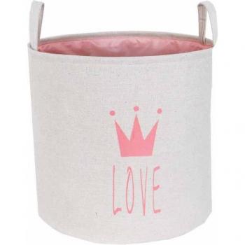 Linen and Cotton Foldable Storage Basket