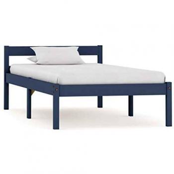 VidaXL Grey Solid Pine Wood Bed Frame 90x200 cm