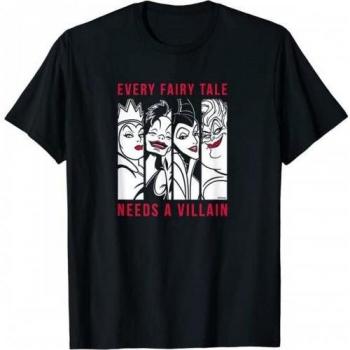 Disney Heren T-Shirt Elk Sprookje Heeft Een Schurk Nodig Katoen XXL