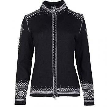 Dale of Norway Damen 140th Anniversary Jacket – Schwarze/Off-White-Smoke, S-Stück