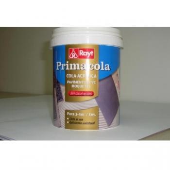 Rayt 555-09 Primacola C-15 Adhesivo acrílico especial para pavimentos de PVC, pavimentos vinílicos, moquetas, revestimientos textiles y fibras naturales. Fácil aplicación con espátula, 1kg