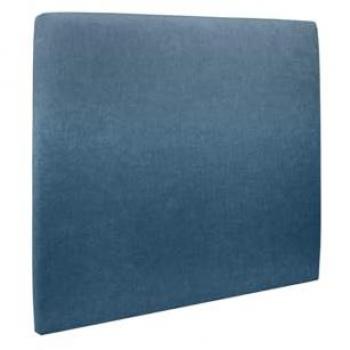 Tête de lit tapissée beige clair, 180 cm, 10 cm rembourrée, finition bleue