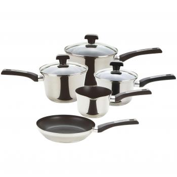 Prestige Universal Non-Stick Stainless Steel Saucepan & Frying Pan Set