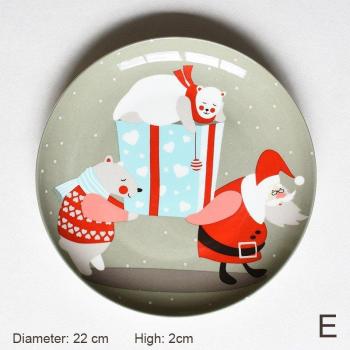 Bone China Hand-painted Christmas Dinner Plate