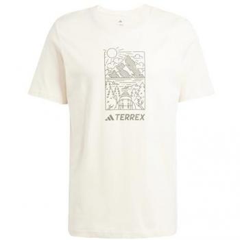 Adidas Terrex Short Sleeve T‑shirt Graphique – Blanc Neige – L