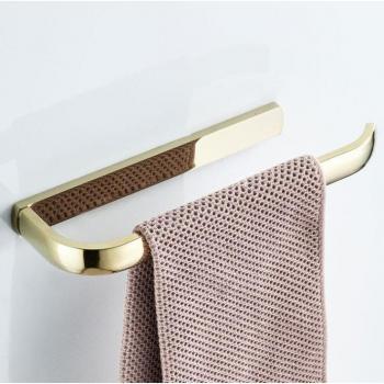 Accesorios de baño de latón oro rosa, anillo de toalla, soporte de barra montado en la pared JM-FZG