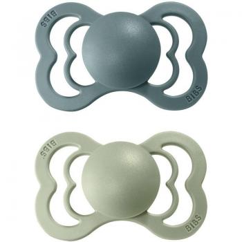 BIBS Supreme Natural Rubber 0-6 mesi Mare/Salvia 2 pz