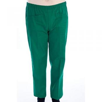 Pantaloni Unisex Verde in Cotone e Poliestere