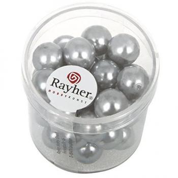 Set di Perle Vetro Argento 10mm Rinascimento Rayher