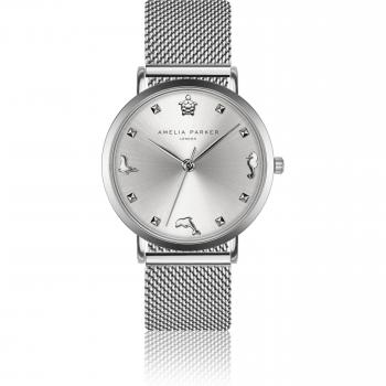 Parker Femme – Montre Amélia, Design Reseau Argenté