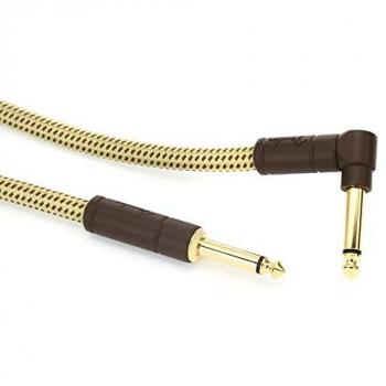 Fender Deluxe Series 7.5m Tweed Instrument Cable (Angled)