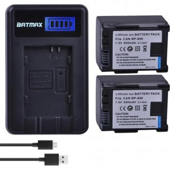 Dual Pack: Cargador LCD USB + Batería Canon BP Series (HG31, XA10, HF20)