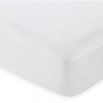 Protector de Colchón Impermeable y Transpirable de Coralina con Goma Elástica Ajustable para Cama 105 cm