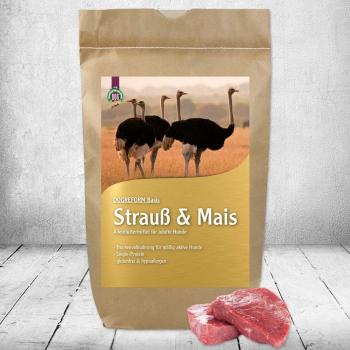 Dogrefom Strauß-Mais‑Futter für Hunde – 3 kg, ohne Gluten, allergiefreundlich