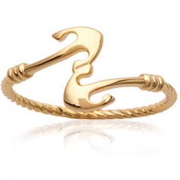 Bague Océan – Plaqué Or 10x6 mm