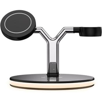 Organiseur de station de charge rapide 3 en 1, 15 W, pour téléphones et montres, T84D