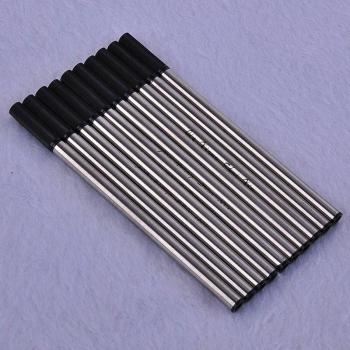 Pack de 10 recharges pour stylos à bille roulante bleu noir 0,7 mm
