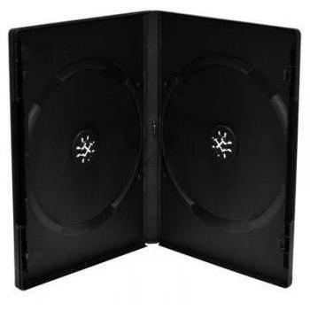 MediaRange boîtier de rangement pour 2 CDs/DVDs 14 mm noir 50 pièces