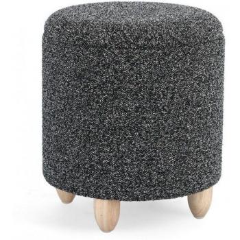 Contenedor Taburete Zena Negro D.36x39.5h