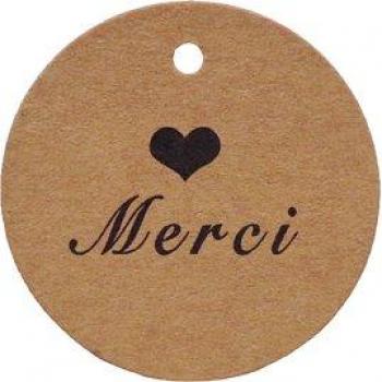 Étiquettes de Mariage en Papier Kraft – Lot de 100 Pièces Ronds