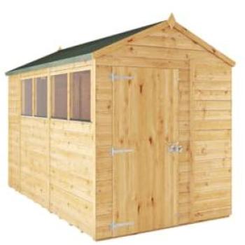 10'x6' Apex Shiplap Cottage by Mercia – Glass Facade