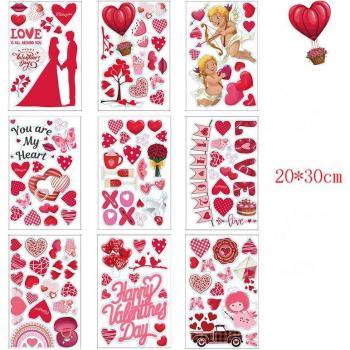 132pcs Valentine's Day Refrigerator Decorations