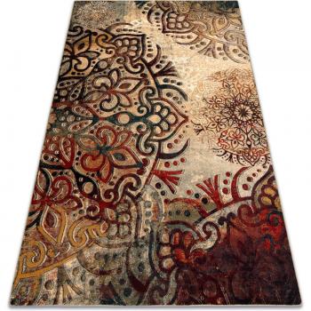 RUGSX Alfombra Boho Rosetón Rojo 235x350 cm