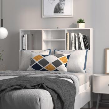 High Gloss White Headboard Cabinet by vidaXL 100x19x103.5 cm