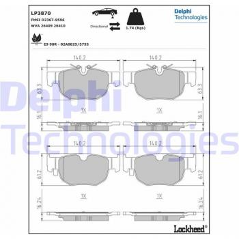 DELPHI pastiglie freno LP3870