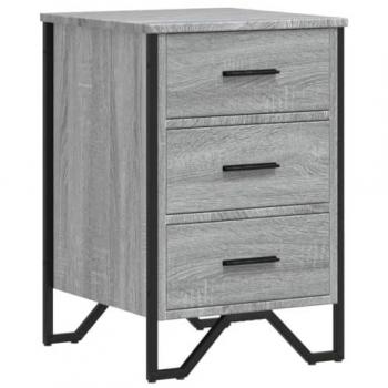 Comodino Grigio Sonoma 40x41x60 cm in Legno Multistrato Vidaxl Grigio