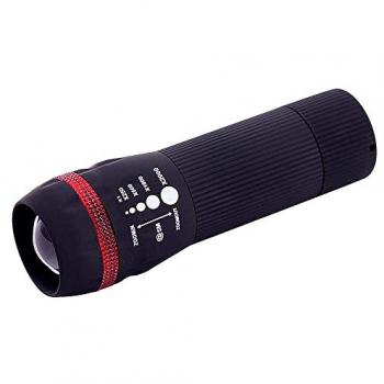 Linterna de Plástico Q-Connect KF18749, 1W, Con Zoom, Modo Alumbrado, Incluye 3 Pilas AAA