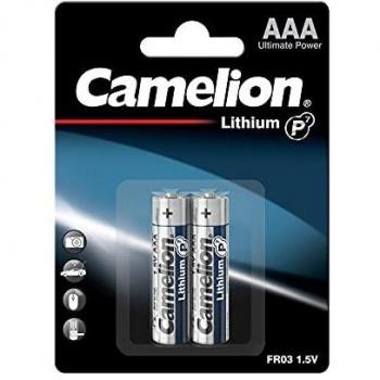 2er Pack Camelion FR03 [FR03-BP2] Lithium AAA Micro Batterie | LR03 AM4 UM4 LR03N 24A | 1,5V 1100mAh
