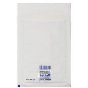 Busta protettiva imbottita Blasetti CF10, 14 x 27 cm, bianca (confezione da 10)