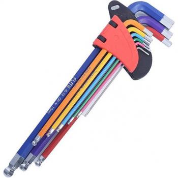 9pcs Color-Coded Hexagon Star Wrench Set