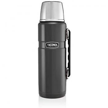 Thermos Stainless King Flask, Gun Metal, 1.2 L