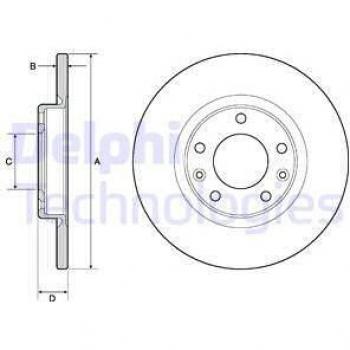 Disco de freno DELPHI BG4661C