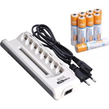 Chargeur LED pour piles rechargeables AA AAA