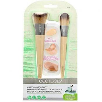 EcoTools Custom Match Duo Brush Set with Mixing Palette, 3 Count
