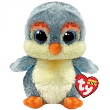 Peluche Fisher le pingouin TY 15 cm avec yeux bleus scintillants