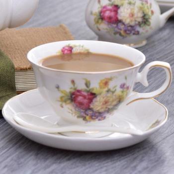 Sophisticated Black Breakfast Teacup and Saucer