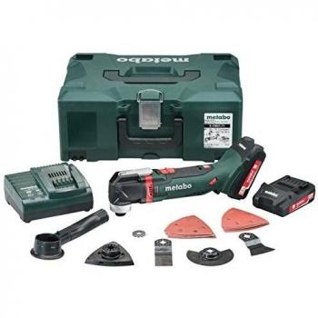 Metabo MT 18 LTX Outil multifonctions à batteries 18V LiIon 2x batterie 2.0Ah + set d'accessoires 16 pièces dans MetaLoc