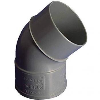 Codo de PVC 45º macho-hembra 75 mm