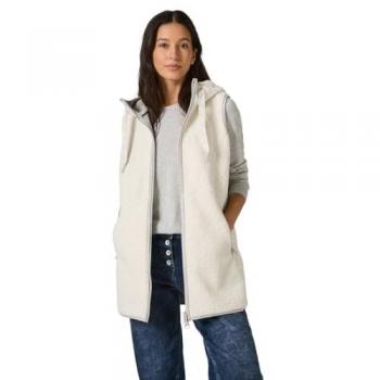 CECIL Damen Teddy-Weste mit Kapuze und Taschen, Birch White, Gr. S