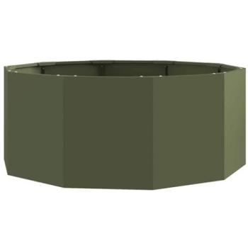 Eco‑Friendly Olive Green Steel Planter – 90×90×35 cm (vidaXL)