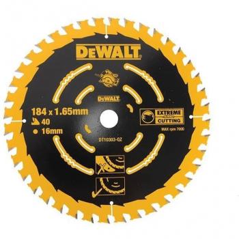 DeWalt Extreme Framing Circular Saw Blade 184mm x 16mm x 40 Tooth