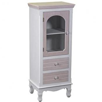 Vitrine Nürnberg 1 Glastür und 2 kleine Schubladen cm40x30h100
