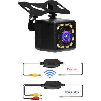 Cámara de Reversa Impermeable YuanTing 2,4G con Lente LED para Estacionamiento