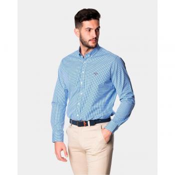 Spagnolo popelín hombre cuadros vichy azul colección bandera
