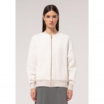 Giacca bomber modello classico in tessuto matelassé