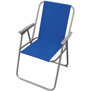 Sedia pieghevole Relax acciaio verniciato/PVC blu